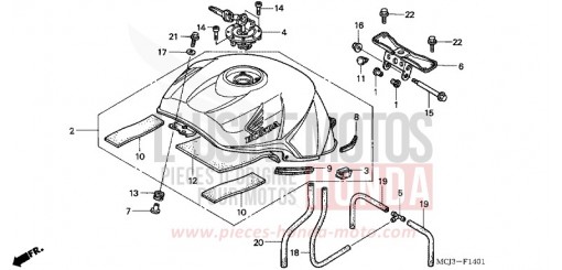 RESERVOIR A CARBURANT (CBR900RR2,3) CBR900RR2 de 2002